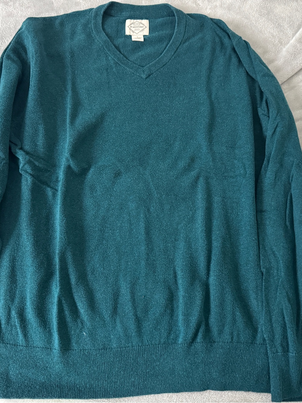 teal v neck sweater